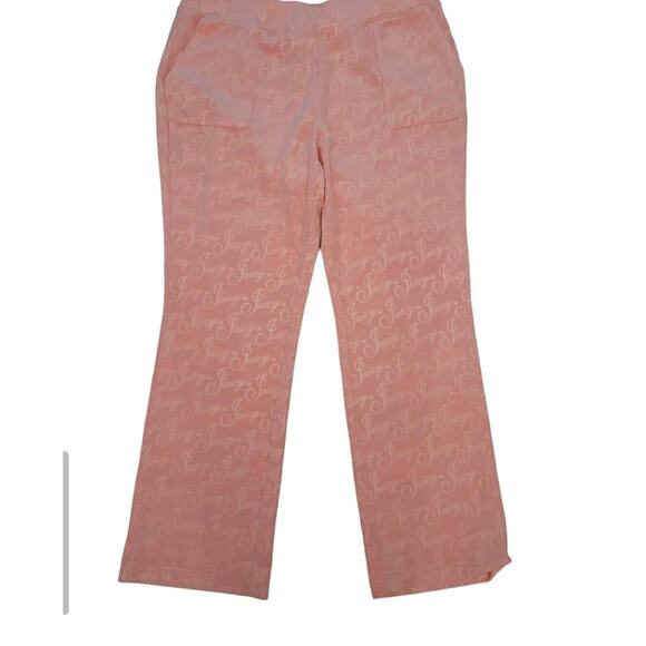 Juicy By Juicy Couture Womens Pants Size 1X Velour Track Sweatpants Dusty Pink - Picture 1 of 7